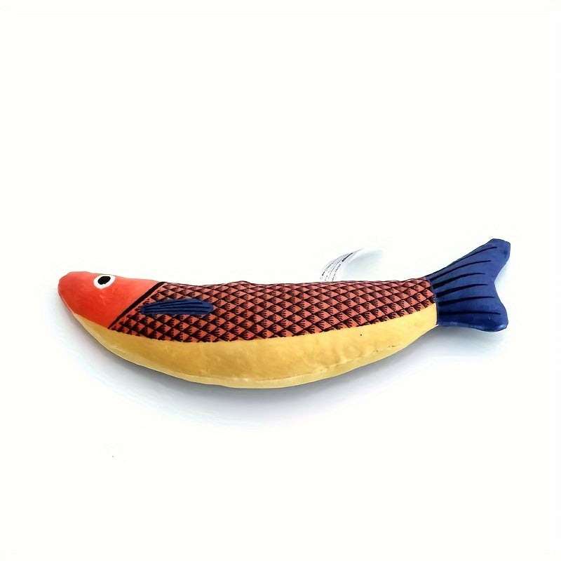 1 or 2 Cat Toy Saury Fish for interactive indoor exercise, with crinkle sound and soft, durable material.