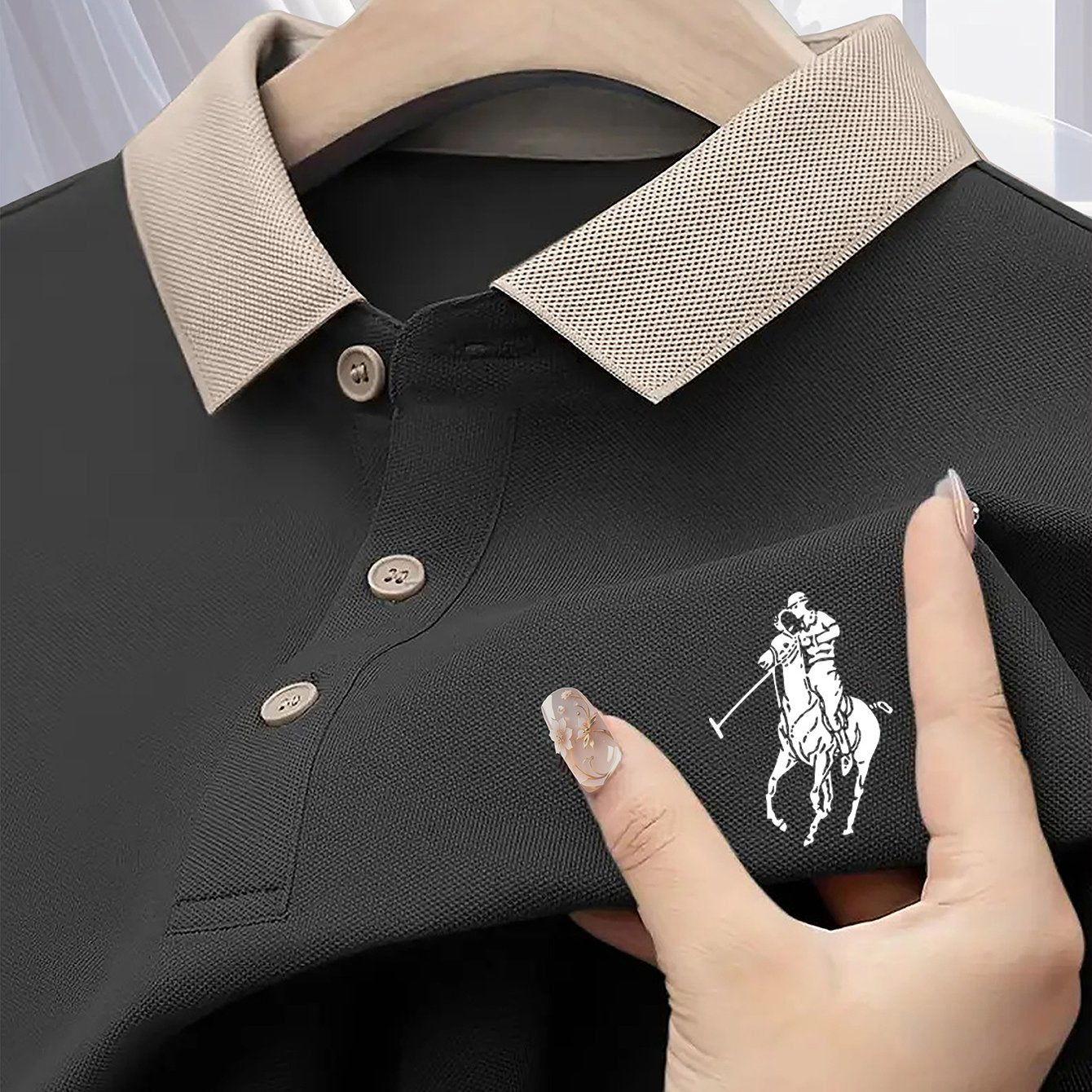 H1506 Stylish and Breathable Business Polo Shirt with Colorful Print