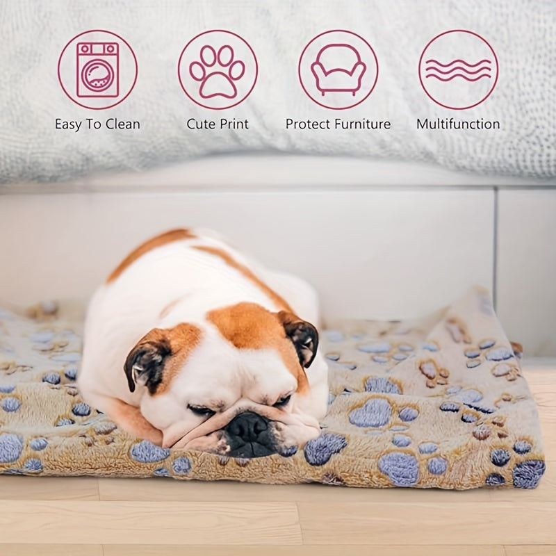 3-Pack Pet blankets made from soft, stain-resistant polyester. Machine washable and suitable for all dog sizes.