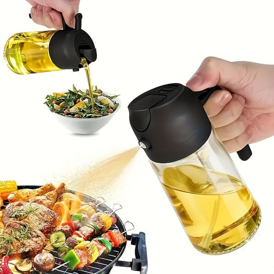 Get the ultimate 2-in-1 Glass Olive Oil Sprayer & Dispenser! With a capacity of 15.89oz, this PVC-Free kitchen essential is perfect for cooking, BBQ, and baking. Its easy-to-use and space-saving design makes it the perfect Christmas gift for anyone!