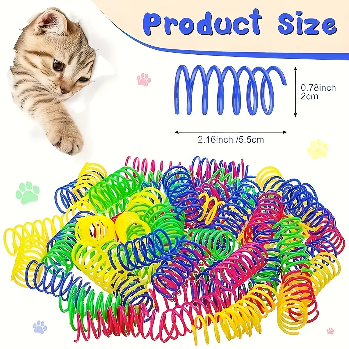 Mixed pack of 200/64/32/16 cat toys, including plastic and plush toys for multiple cats. Variety allows for different toys daily. Randomly shipped in various colors, styles, shapes, and