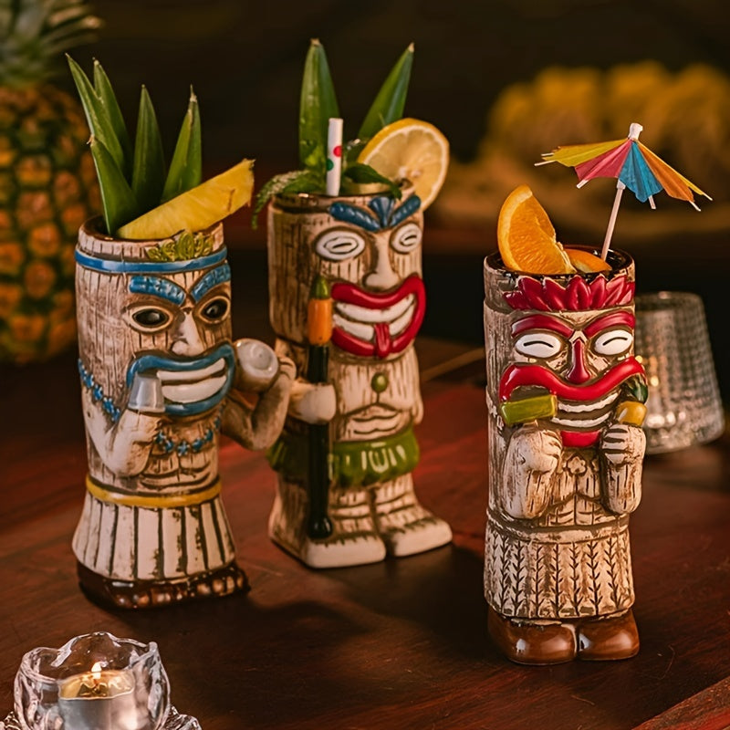 1pc Hawaiian Tiki Cocktail Mug for Bars, Clubs, Restaurants, or Home Use