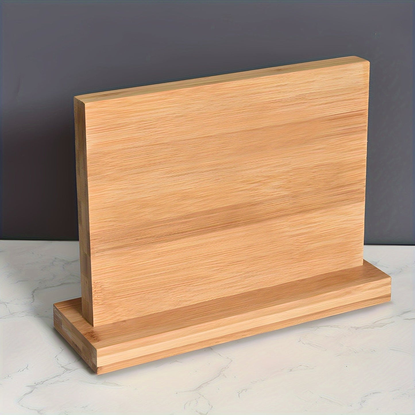 Luxurious Natural Bamboo Double-Sided Magnetic Knife Block - A Beautiful and Spacious Storage Solution for Your Knives