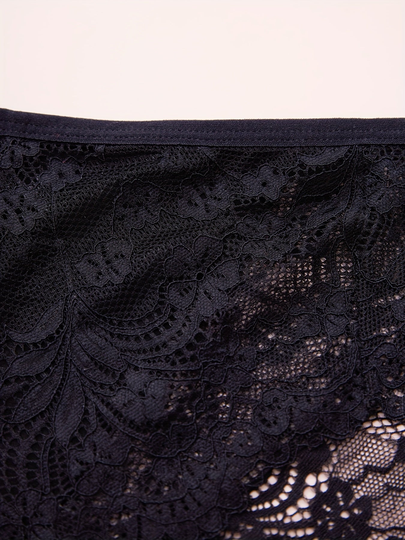 Three high rise, soft and breathable lace briefs for women's lingerie and underwear.