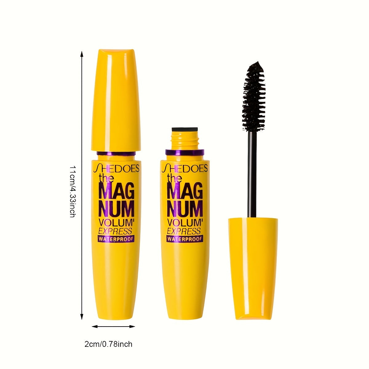 Waterproof mascara with curling, thickening, and long-lasting effects for daily or beauty studio makeup.