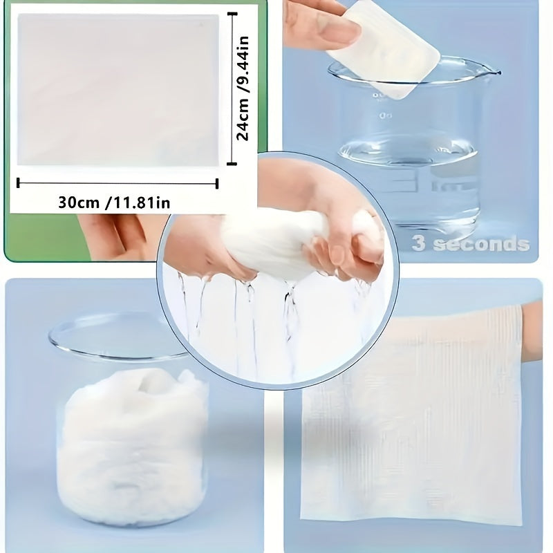 7/14pcs Portable Compressed Disposable Towels and Facial Tissues, Ideal for Travel and Home