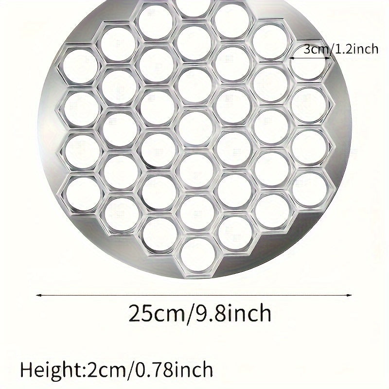 37 ta teshik bilan alyuminiy dumpling tayyorlagich - Uyda tayyorlangan xamir va pishiriqlar uchun oddiy dizayn, go'shtli dumplinglar uchun ideal - Kerakli oshxona asbobi