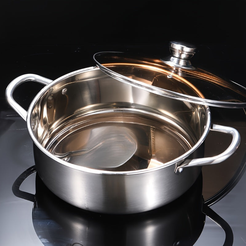 High-Quality Stainless Steel Hot Pot Set - Durable, Extra-Thick Cooking and Soup Pots for Home Kitchens