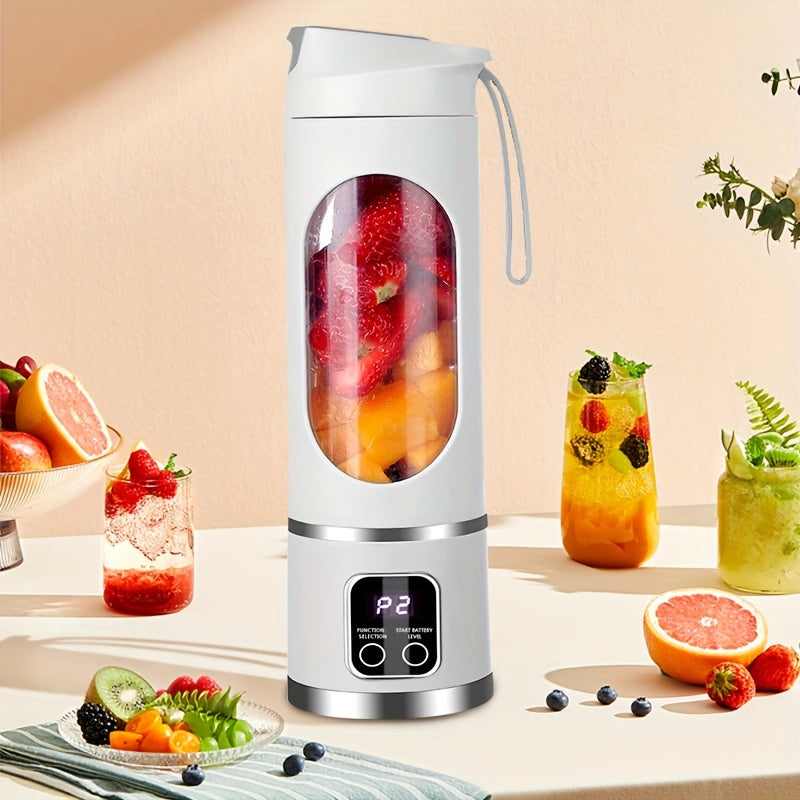 3-Mode Portable Blender: Rechargeable via USB, Perfect for Fresh Juices & Smoothies, Features Digital Display, Easy to Clean, Great for Travel and Outdoor Use, Top-of-the-Line Kitchen Accessory