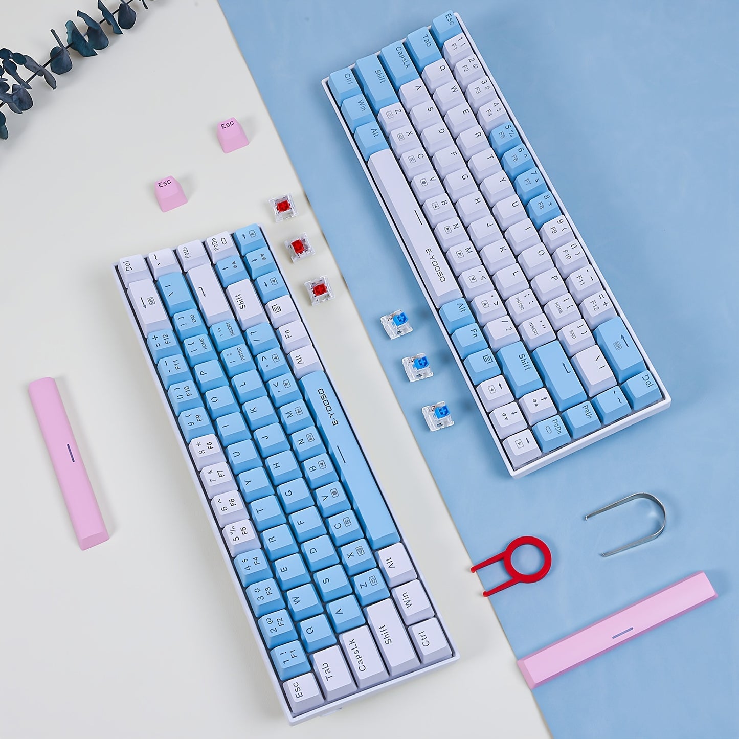 E-YOOSO Z-686 is a portable 65% mechanical gaming keyboard with backlighting and ergonomic design. It features a unique bicolor mold, compact 68 keys, and is suitable for Windows PC