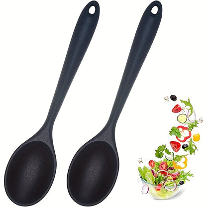 Silicone spoon set in 2 or 4 pieces for better mixing while cooking, stirring salads, and soups.