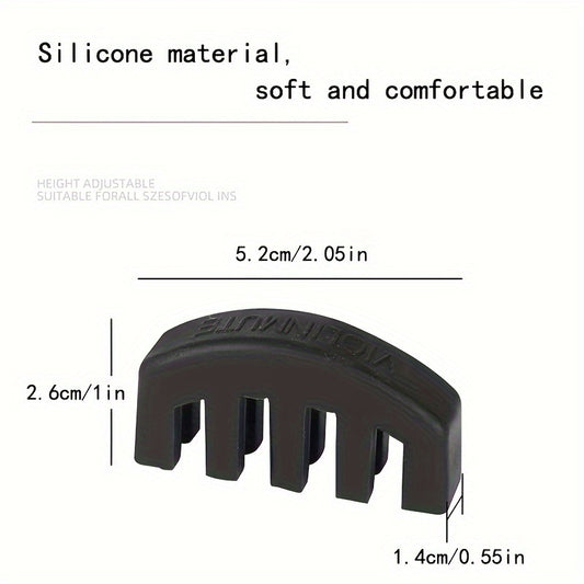 Silicone violin mute reduces noise without string damage or discomfort.