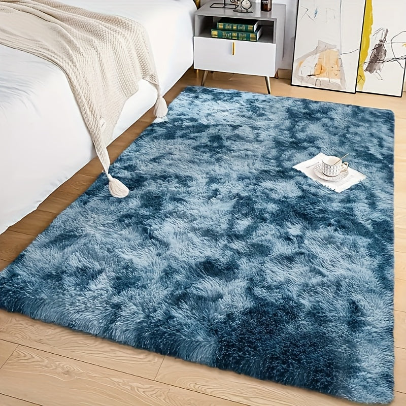 Plush and Cozy Area Rug for Living Room and Bedroom - Luxuriously Soft, Fluffy Polyester Carpet with Non-Slip Backing for Home Decor