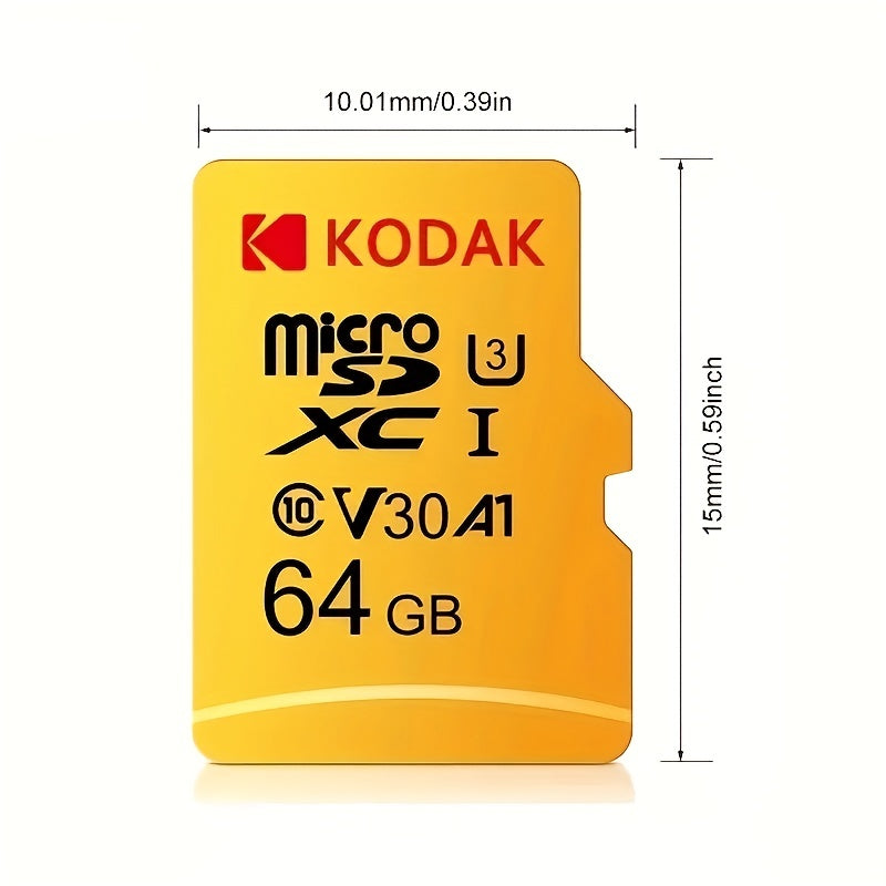 KODAK High-speed Memory Card for Driving Recorder 32g/64g, compatible with various devices such as mobile phones, PCs, cameras, and speakers to expand storage.