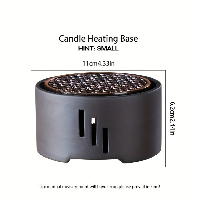 Compact Kung Fu Tea Stove with Chinese Style Candle Heating Base for Porcelain Tea Pot Heating and Warm Tea Device for Home Tea Ceremony