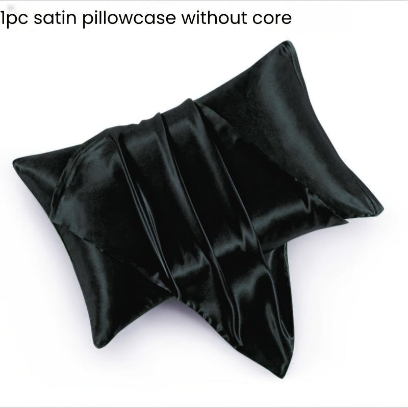 Premium quality luxurious soft satin pillowcase, machine washable, ideal for bedroom and guest room decoration.