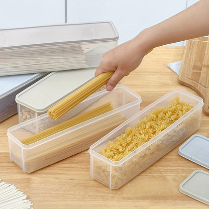 Airtight Pasta Storage Container with Lid - BPA-Free Plastic, Ideal for Storing Spaghetti & Noodles, Must-Have for Kitchen Organization