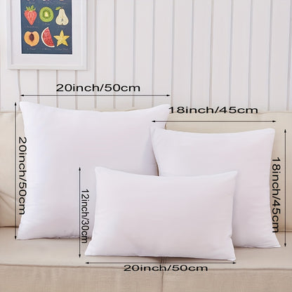 4 square cushion inner pillow inserts, soft and fluffy. Great for Christmas, Halloween, or home décor on bed or sofa.