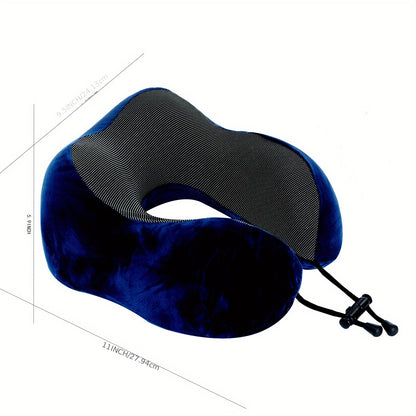 1-Piece U-Shaped Memory Foam Neck Pillow for Soft and Comfortable Travel Support, Perfect for Airplanes and Cervical Travel Comfort