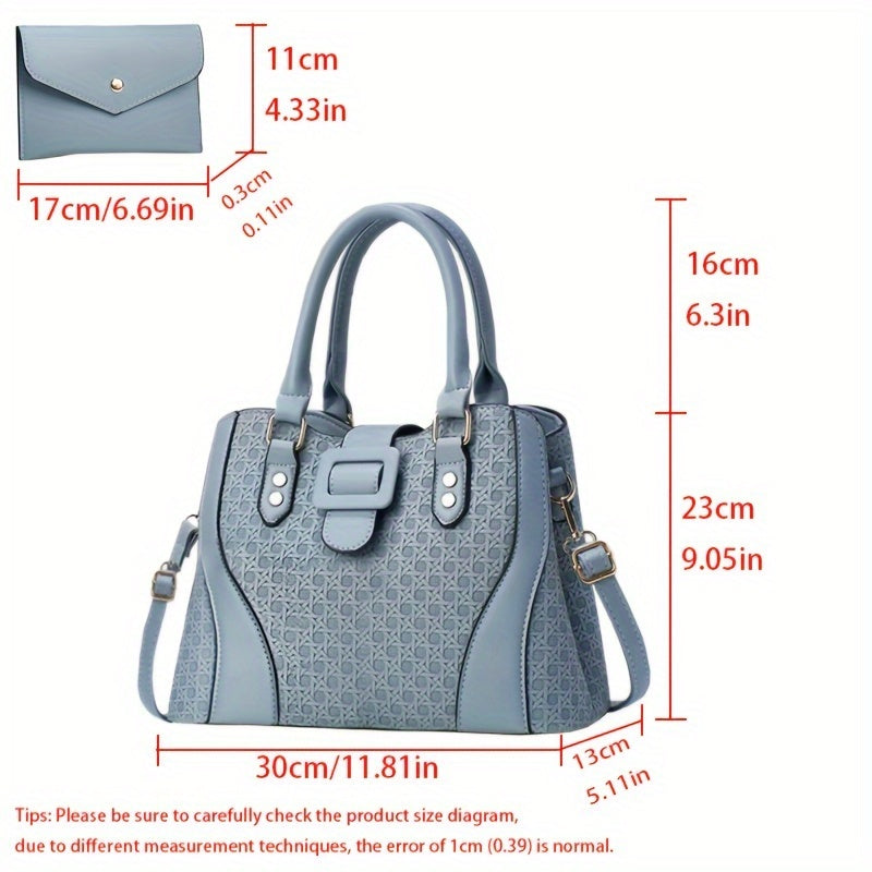 New Two-Piece Set Fashion Handbag for Women with Woven Design, High Appearance Level, and Large Capacity