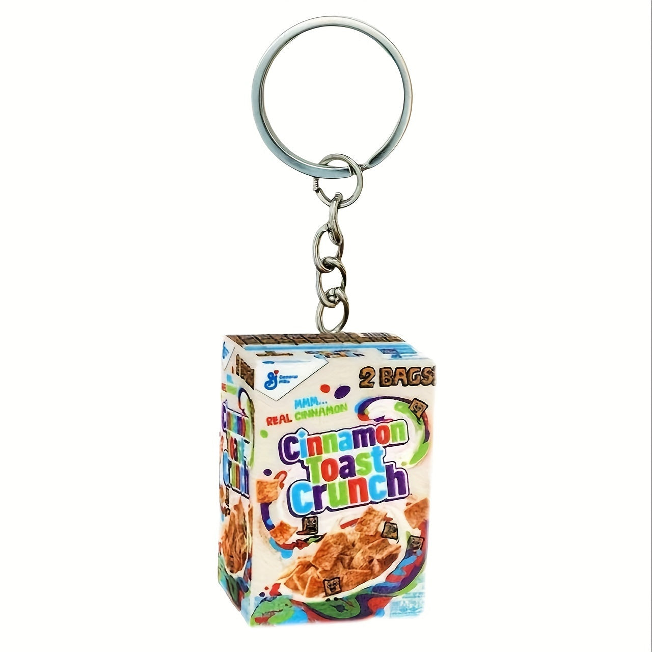 Set of 9 Novelty Snack-Themed Keychains - Cute Cartoon Designs for Women & Girls, Stylish Charms for Backpacks, made of Strong Acrylic