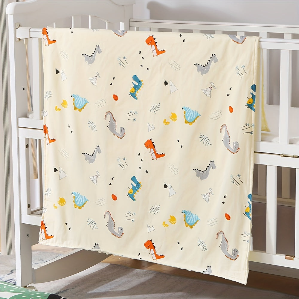 Baby blanket for boys and girls measuring 76.2 x 101.6 cm. This soft plush minky blanket features a dotted backing and a lovely flower double layer design, perfect for strollers and cribs.