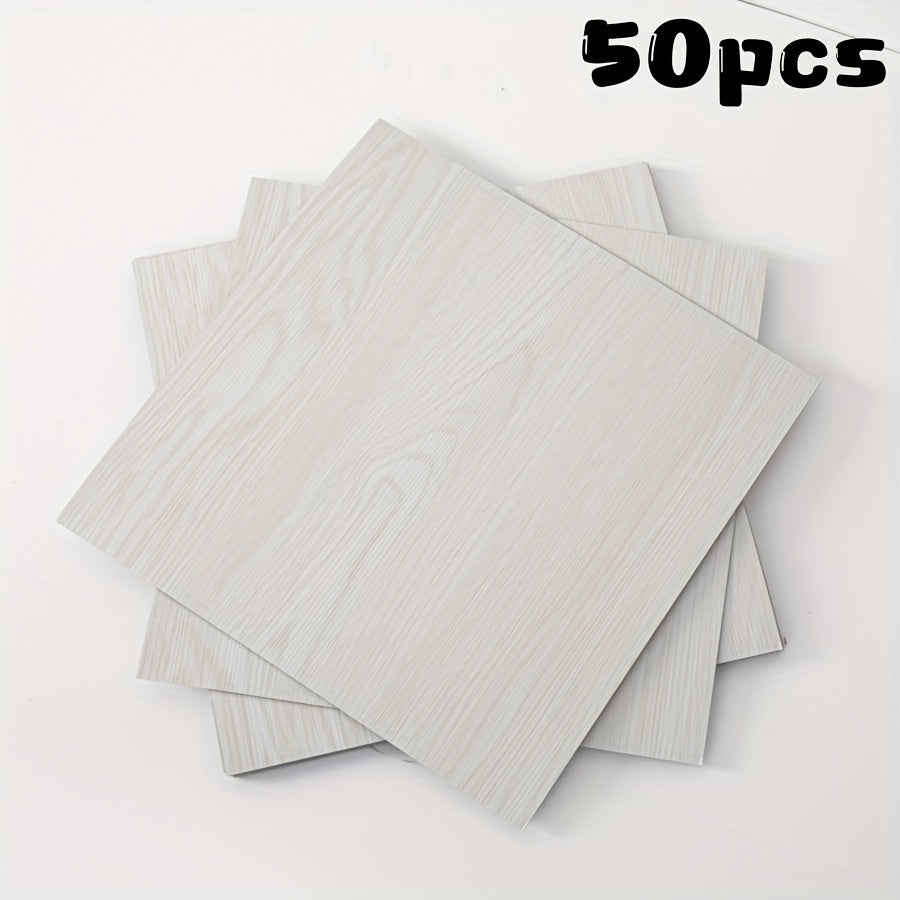 Luxury 3D texture retro self-adhesive floor stickers in packs of 25 or 50. Resistant to slipping and easy to apply. Waterproof and stain-proof, suitable for various rooms in the home. Ideal