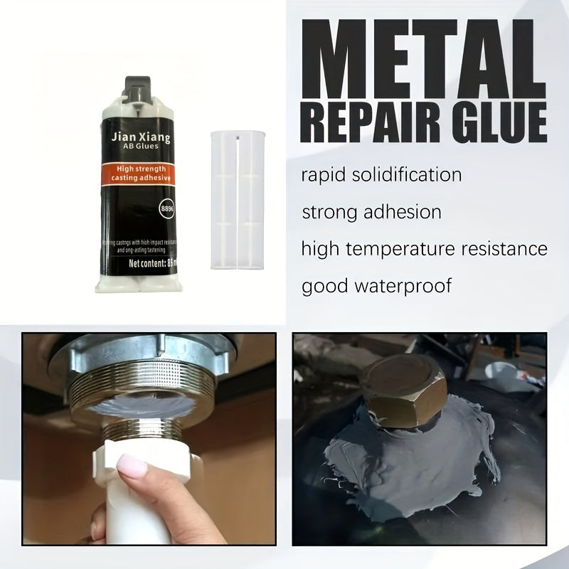 85ml Magic Repair Glue, AB Glue for strong iron bonding and heat resistant cold welding. Non-toxic, waterproof and strong.