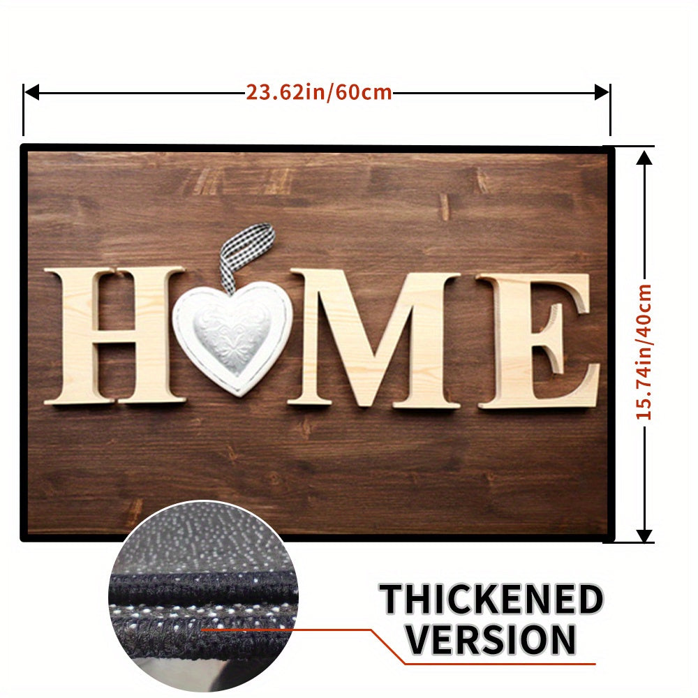 One-piece non-slip Welcome Door Mat designed for indoor and outdoor use. Machine washable and suitable for multiple areas such as family room, living room, kitchen, bedroom, farmhouse, hallway, and laundry room. Perfect for keeping your floors clean and