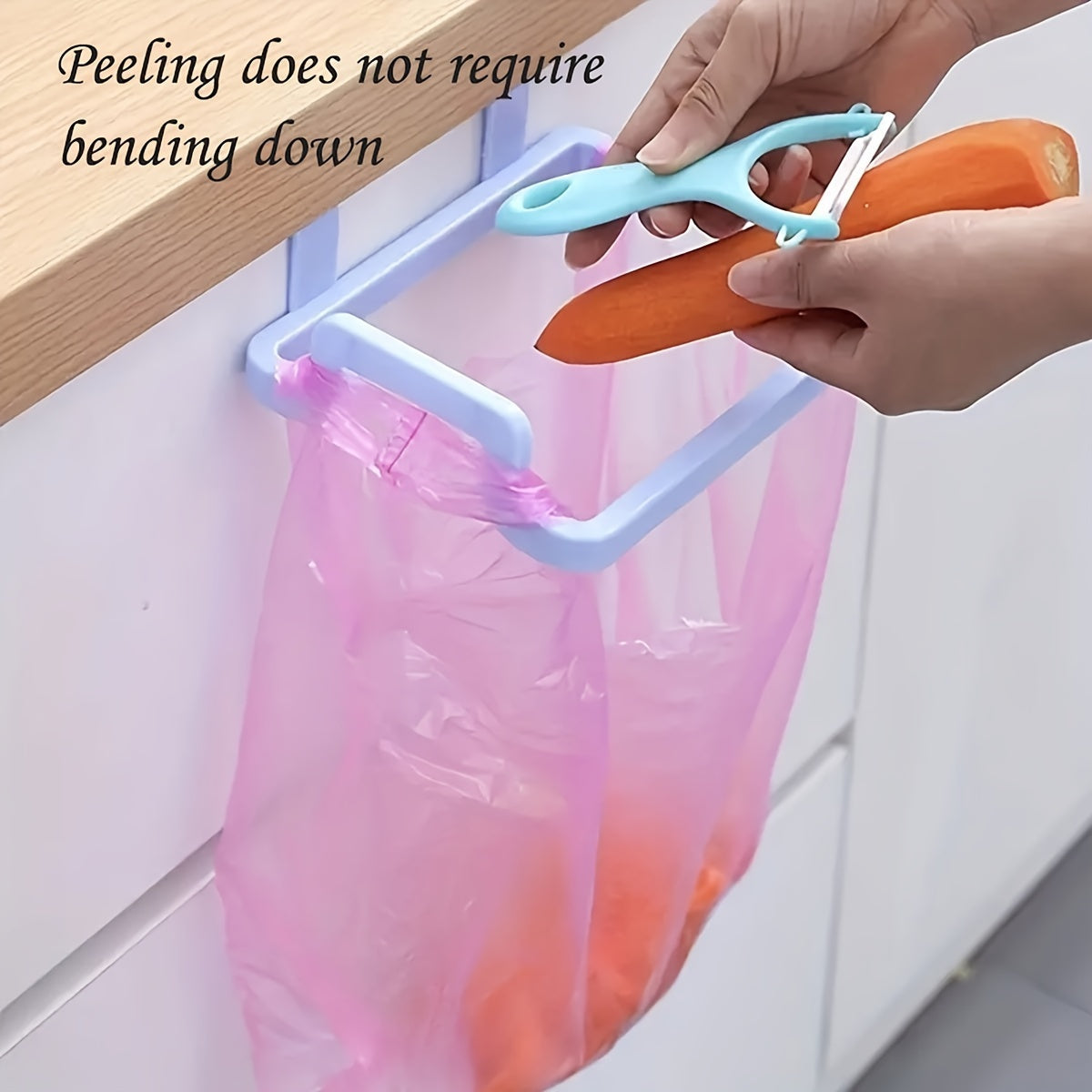 Colorful Plastic Bag Dispenser - Wall-Mounted, Holds 2 Bags, Ideal for Kitchen, Pantry, RV & Bathroom - Space-Saving Design for Trash Bags & Cleaning Cloths, Not Food Safe - Perfect for Kitchen Trash Can