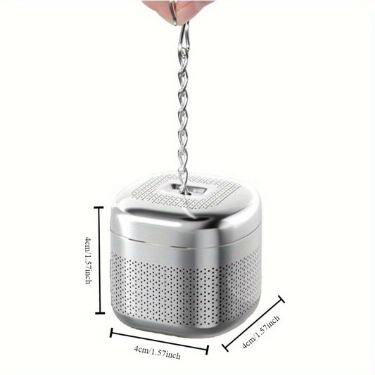 Tea Infuser Ball with Extra Fine Mesh, Stainless Steel, Brew Tea in Ball Shape, Extended Chain with Hook, Mesh Filter Strainer for Tea Brewing