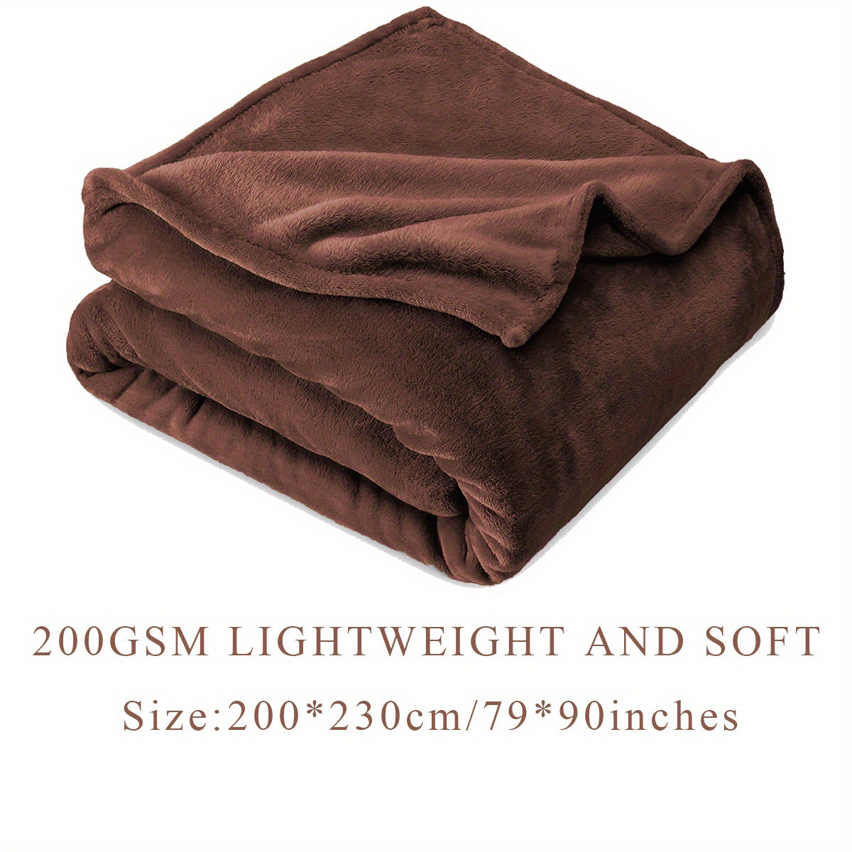 Solid Flannel Blanket, 200G, 1 piece