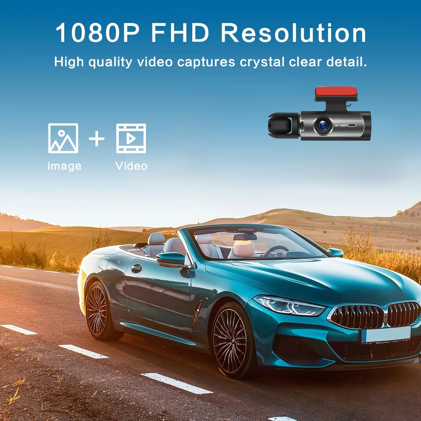 Car DV Driving Recorder with 64G High-speed Memory Card can record for 12 hours with HD dual front and rear camera. Features a 3.16-inch IPS screen, aluminum alloy heat dissipation shell