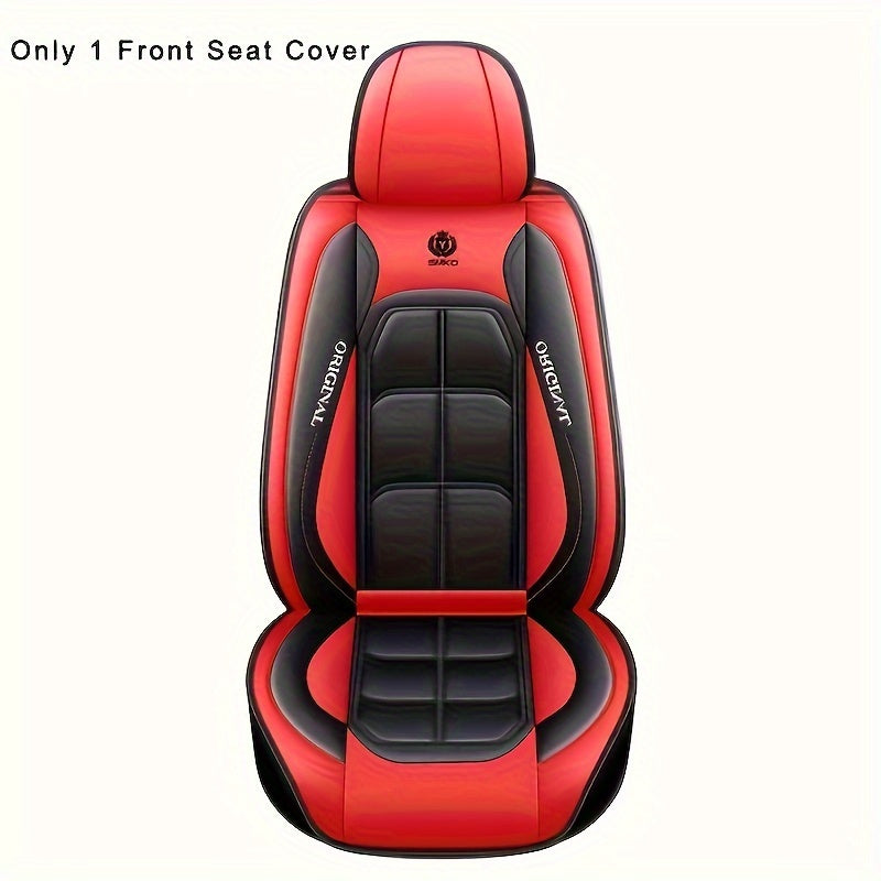 Luxury PU Leather Car Seat Covers - Universal Fit for Sedan and SUV - Durable, Stylish, All-Season, Hand Washable