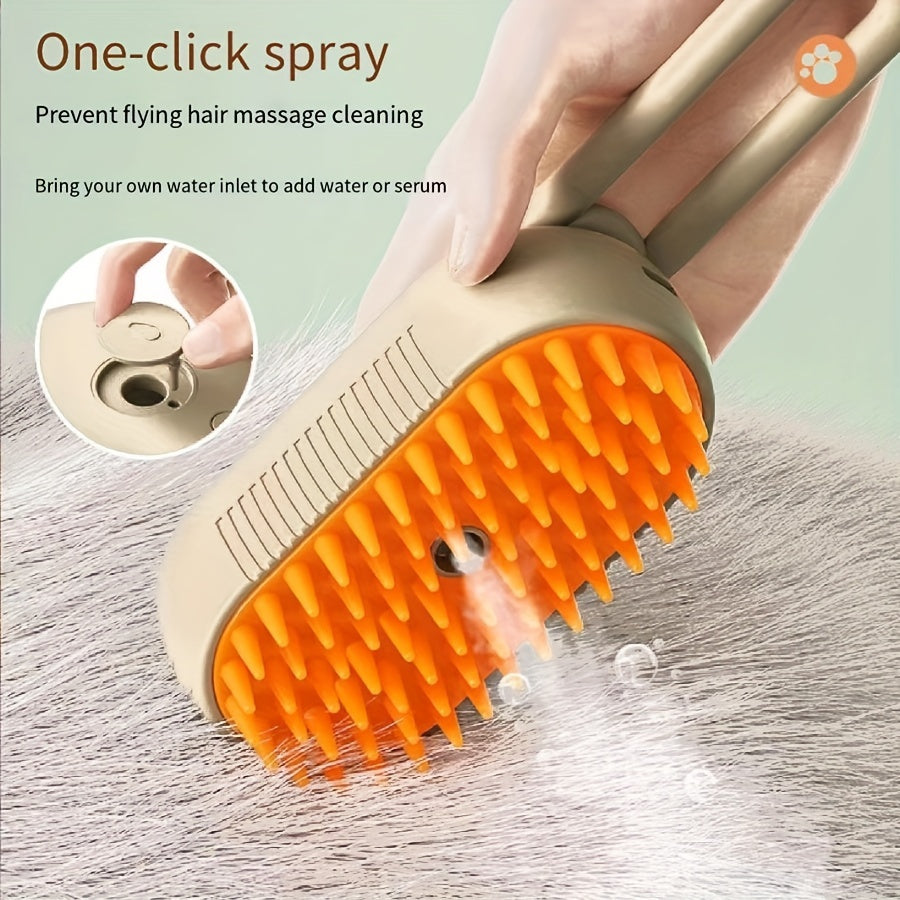 3-in-1 Small Animal Steam Brush for Cats and Dogs, Comb with Steam to Remove Tangled Hair