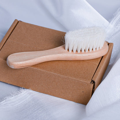 Unique Wool Brush Set with Custom Engraving - Ideal for Kids, Special Occasions & Celebrations - Personalized Wooden Hairbrush in Beautiful Gift Box