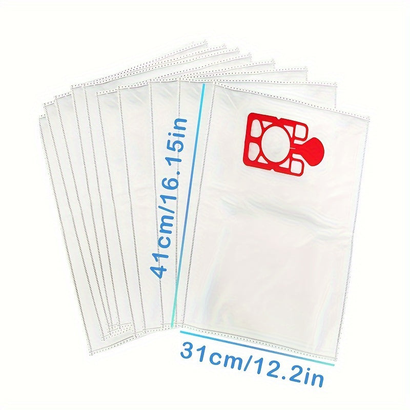 A pack of 10 dust bags compatible with Numatic Henry Vacuums, including Henry, Basil, David, Edward, Nuvac, Rucksack Homecare, Cleancare, Commerc, and James models. Made of microfibre poly material for superior dust collection.