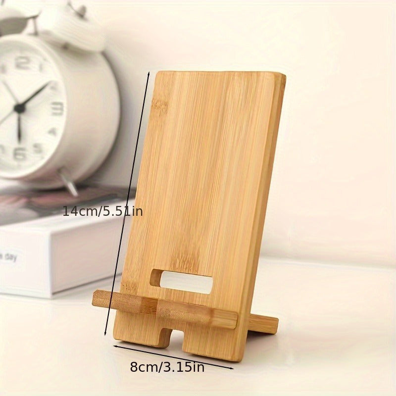 Top-Notch Wooden Phone Stand - Desktop Holder & Charging Dock with Adjustable Design, Compatible with Smartphones