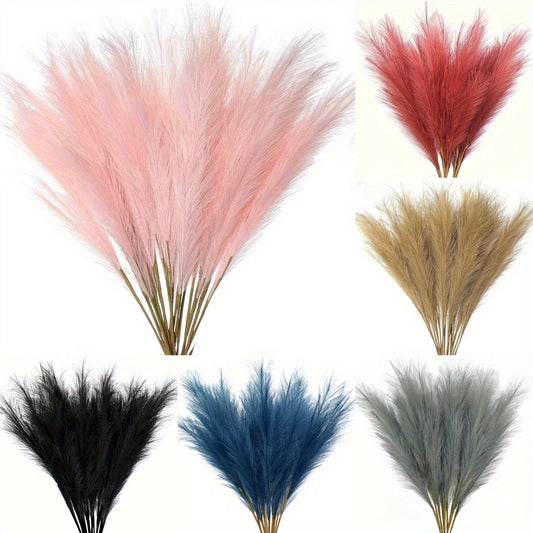 14/27pcs Artificial Pampas Grass Branches for Boho Home Decor.