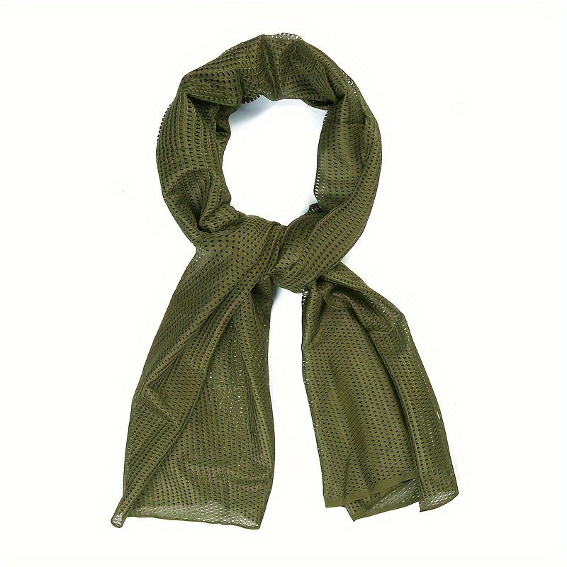 Unisex Retro Small Square Camouflage Neck Scarf - Lightweight and Breathable Scarf for Outdoor Activities like Hunting, Running, Climbing, and Camping.