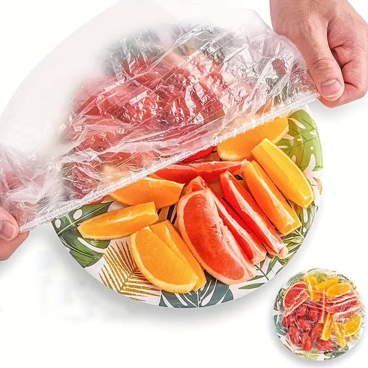 300 pieces of ClearShield Elastic Food Freshness Wraps are now available. These stretchable PS Polystyrene Plate Covers are disposable, odorless, and perfect for multiple uses in the kitchen. Whether at home, in a restaurant, or on a picnic, this cling