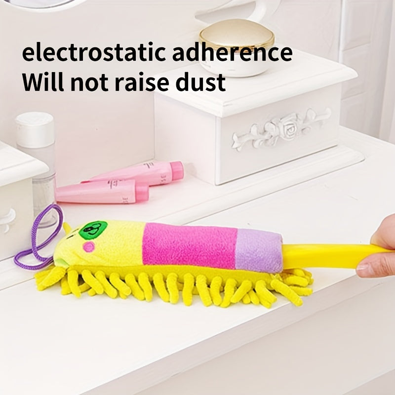 Washable Chenille Duster for Household Cleaning - Removes Ash and Dust from Desktop - Adorable Chicken Design - 1 Piece