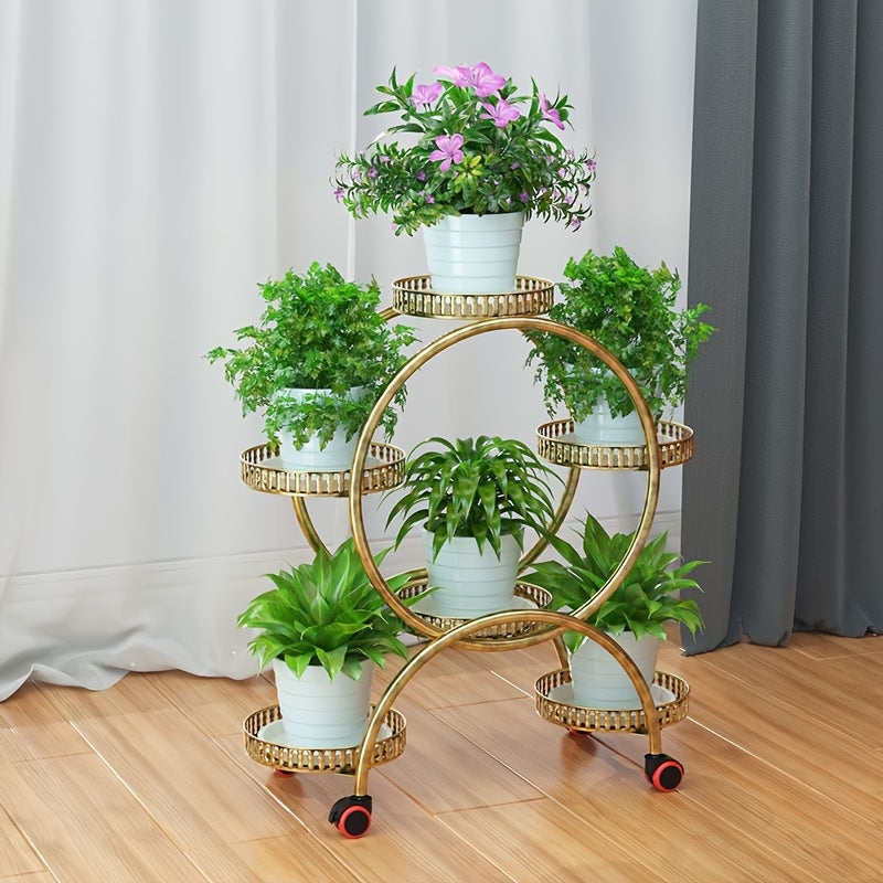 Popular European style multi-layer flower stand for living room and balcony, suitable for indoor use.