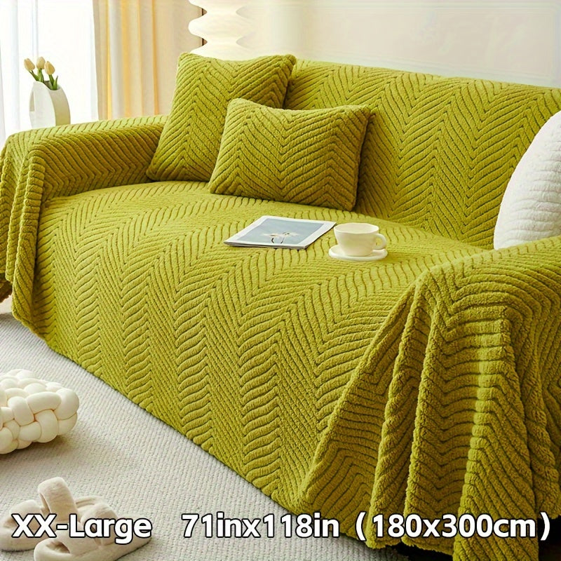 Thickened, pet-friendly sofa cover to protect furniture in bedroom, office, or living room.