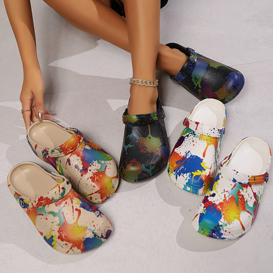 Women's lightweight EVA clogs with breathable mules, soft and washable sole for summer.