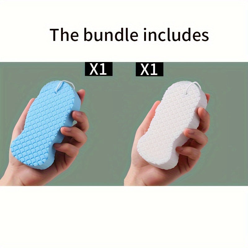 Set of 2 Soft PVC Bath Scrubbers - BPA-Free, Kid-Friendly, Perfect for On-the-Go, School, Inside, and Bathtubs