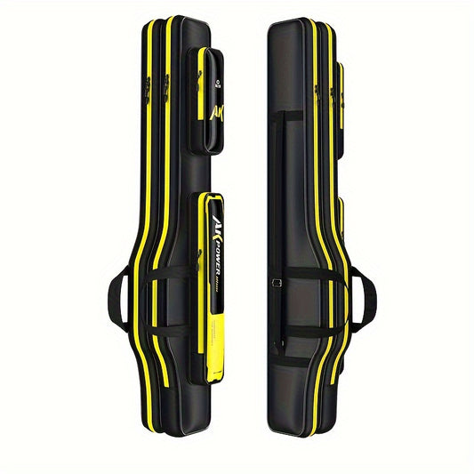 YUZHIYUAN AK Power Series Fishing Rod Case - Durable, Water-Resistant Oxford Fabric, Multi-Compartment Design, Ideal for Fly & Lure Rods