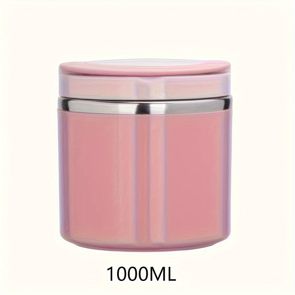 Large Capacity Stainless Steel Insulated Lunch Jar - Reusable Food Container Perfect for Soup & Breakfast, Great for School, College, and Office.