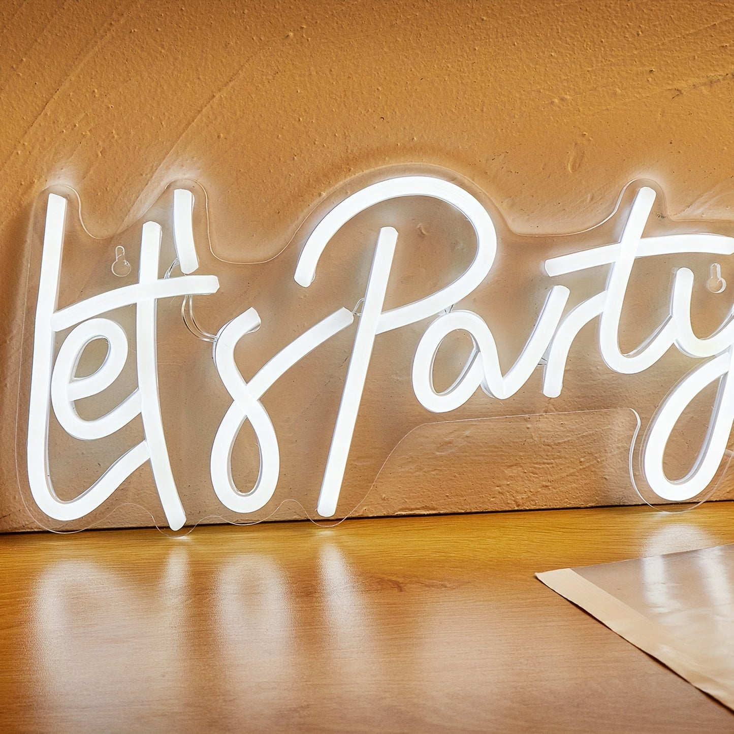 White LED Neon light sign for parties, USB powered for bedroom wall decoration. Great for festivals, weddings, and as a multipurpose decorative wall lamp.