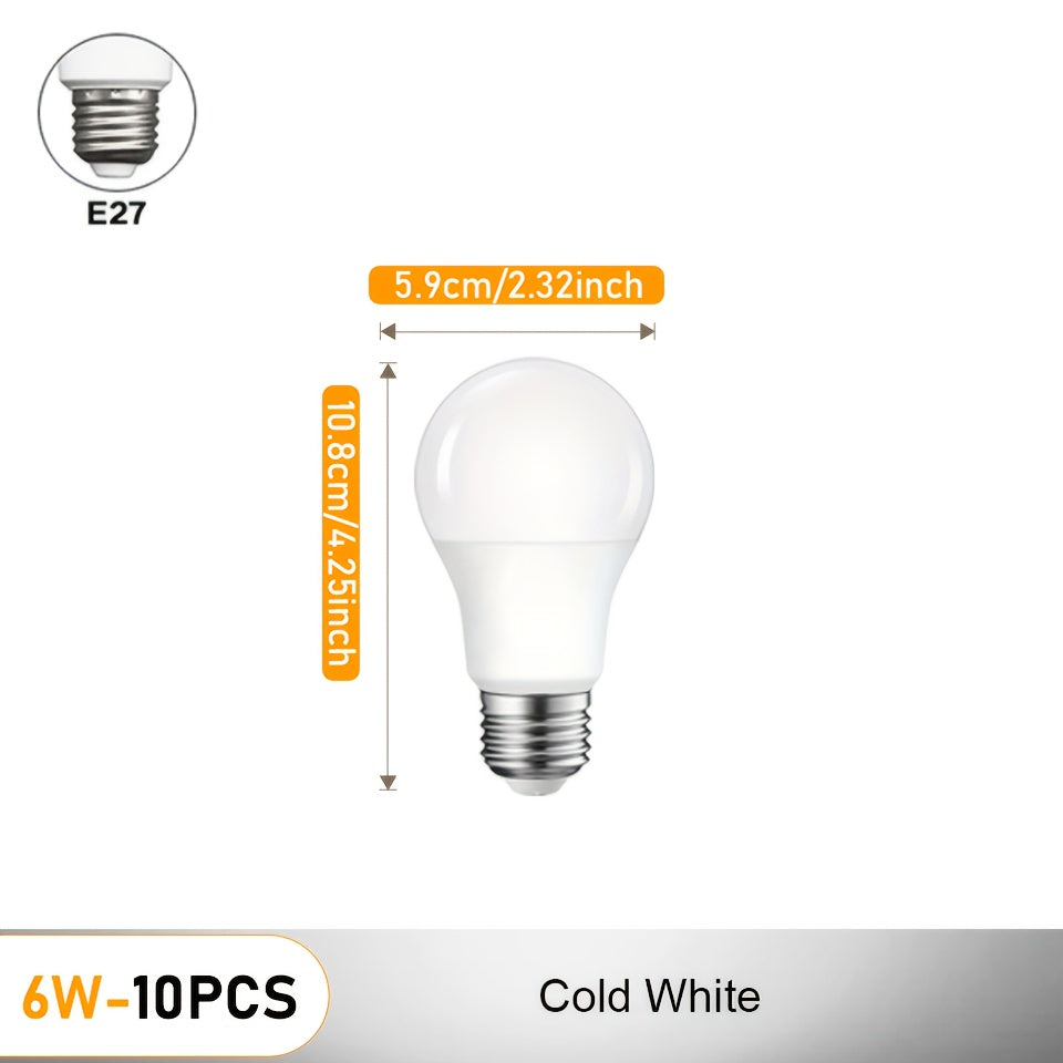 6W 220V E27 LED motion sensor light bulb with multiple packaging specifications. Smart LED lamp with infrared detection for use in darkness.